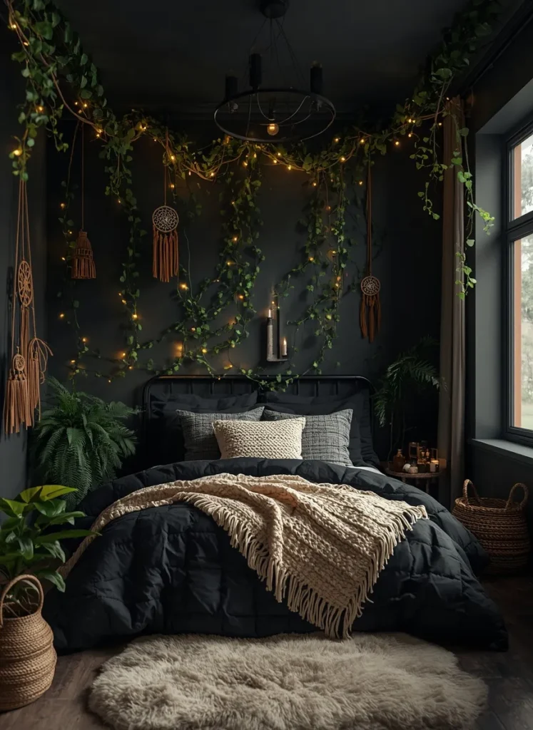 moody black bedroom ideas dark decor