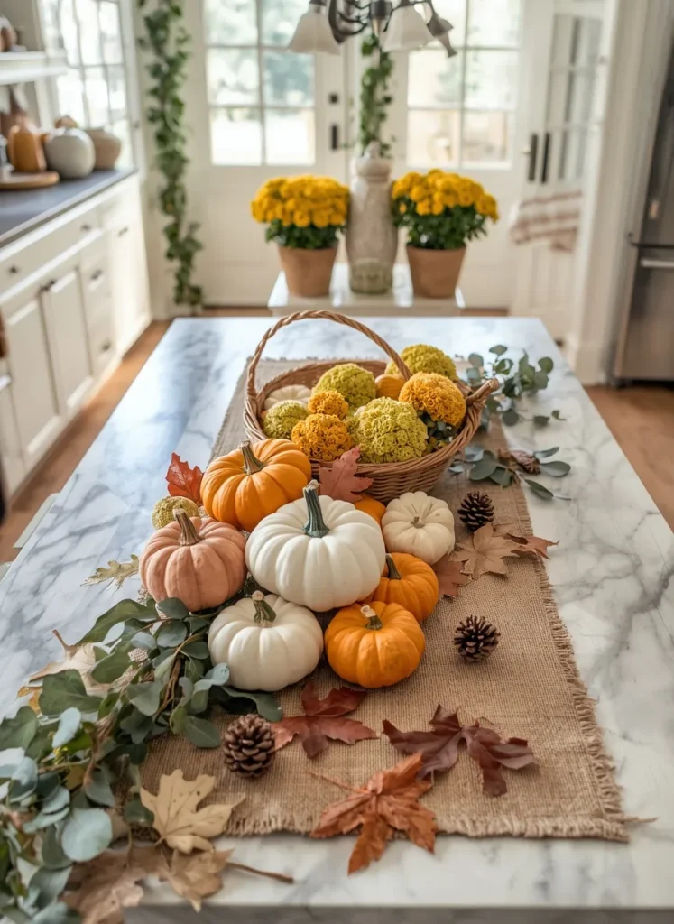 Fall Pumpkin Island Decor