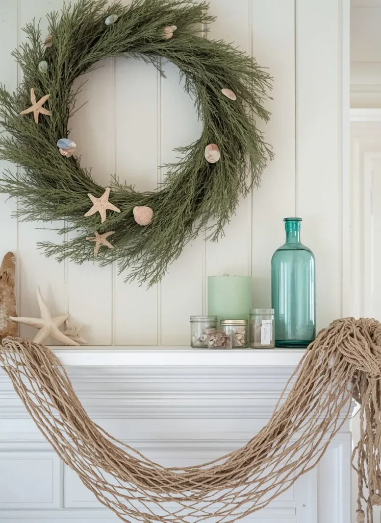 Fish Net Seashell Wreath