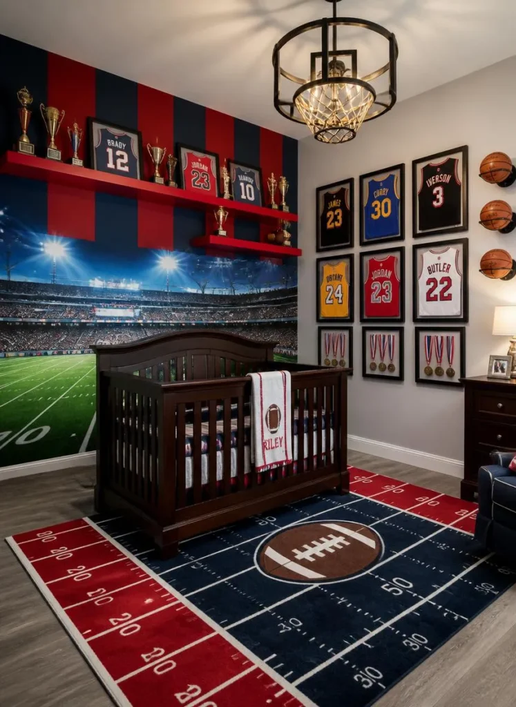 Football Stadium Baby Boy Nursery