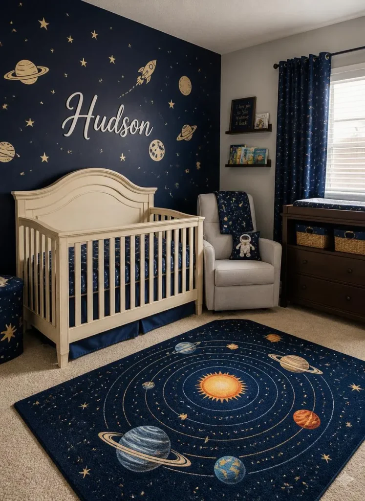 Galaxy Space Baby Boy Nursery