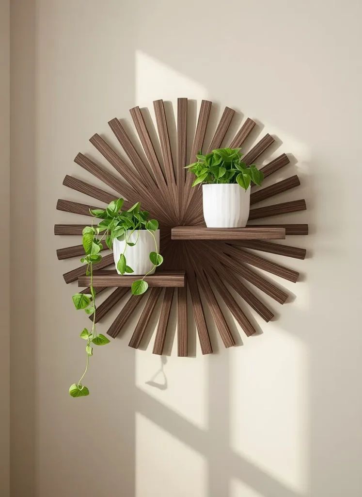 Geometric Wall Plant Shelf