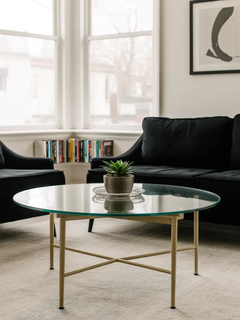black sofa living room designs