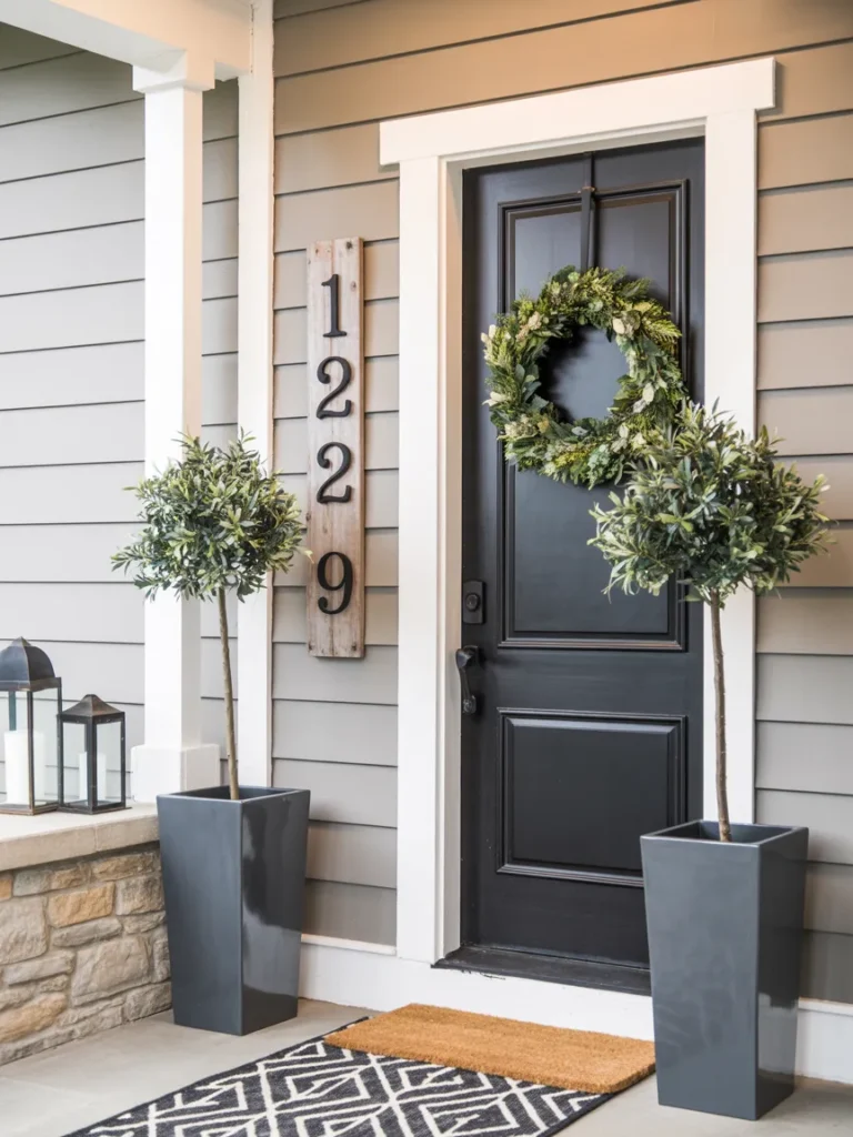 Gray Porch Olive Topiaries