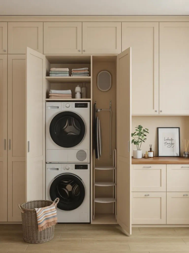 Hidden Closet Laundry Nook
