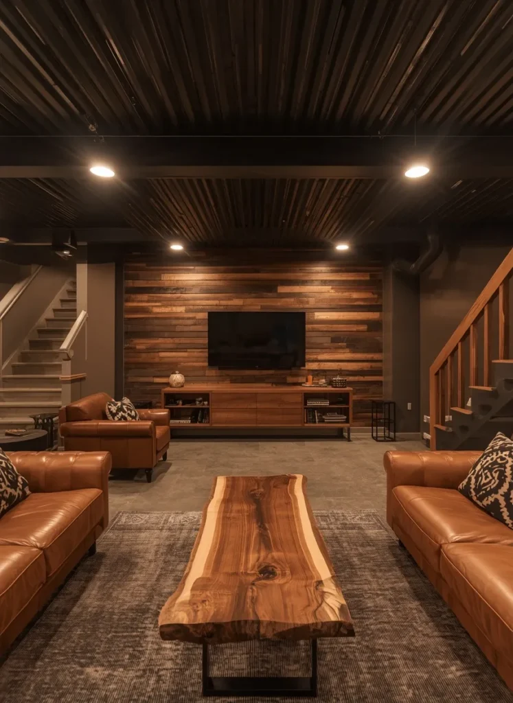 Industrial Metal Beam Lounge
