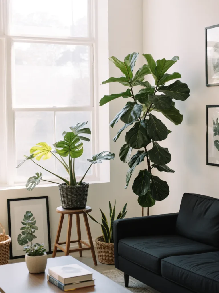 black sofa living room designs
