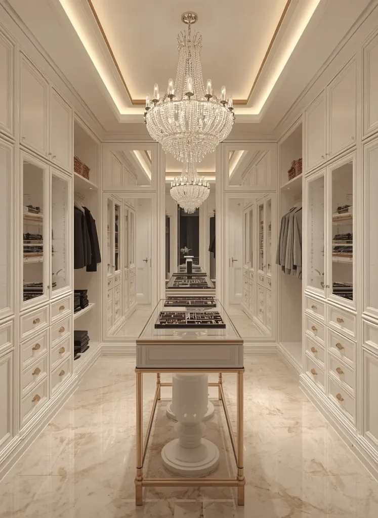 custom walk in closet designs
