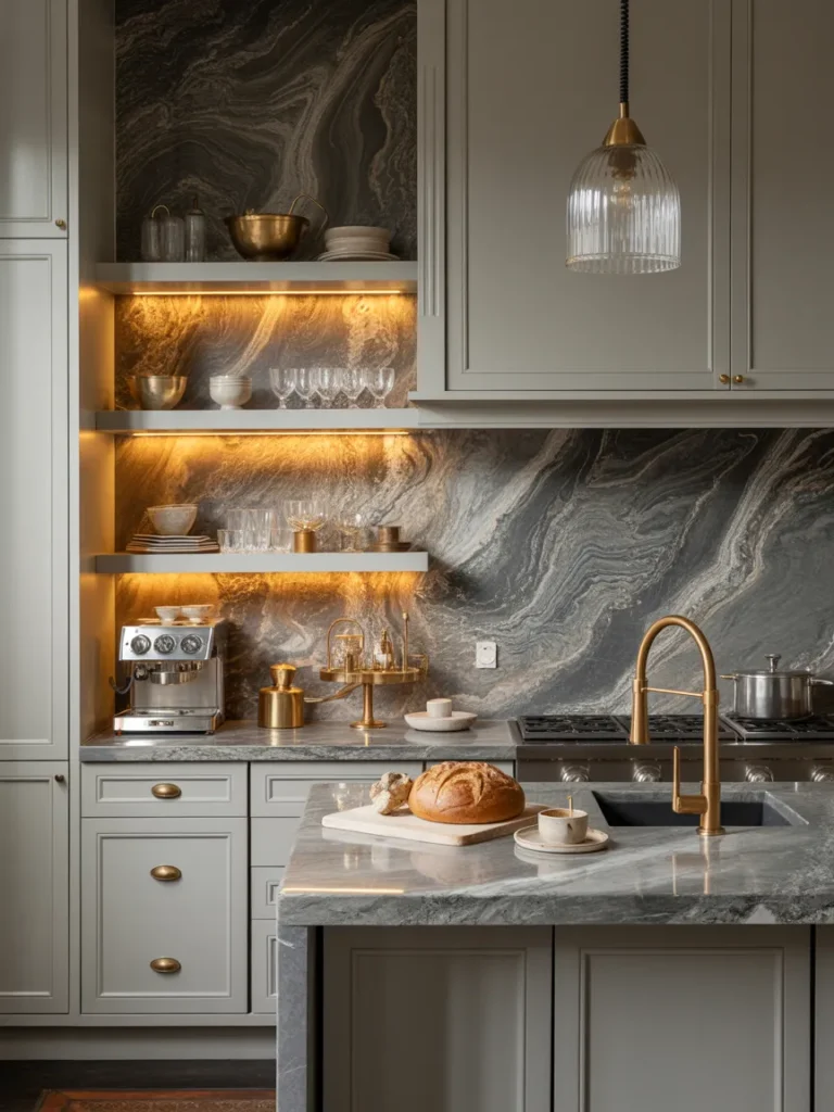 Marble Statement Kitchen