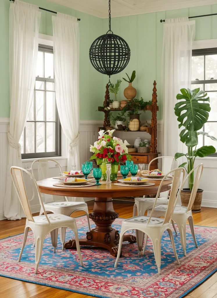 Mint Green Boho Dining