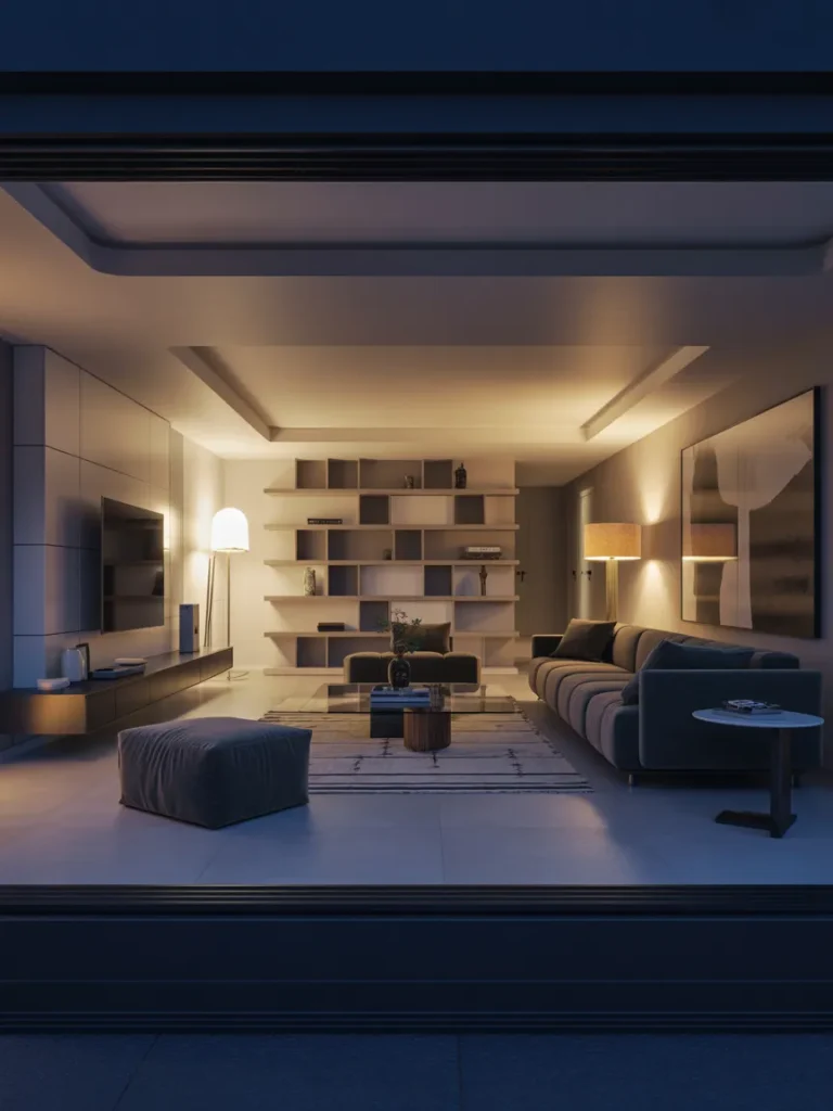 Modern Basement Living Room