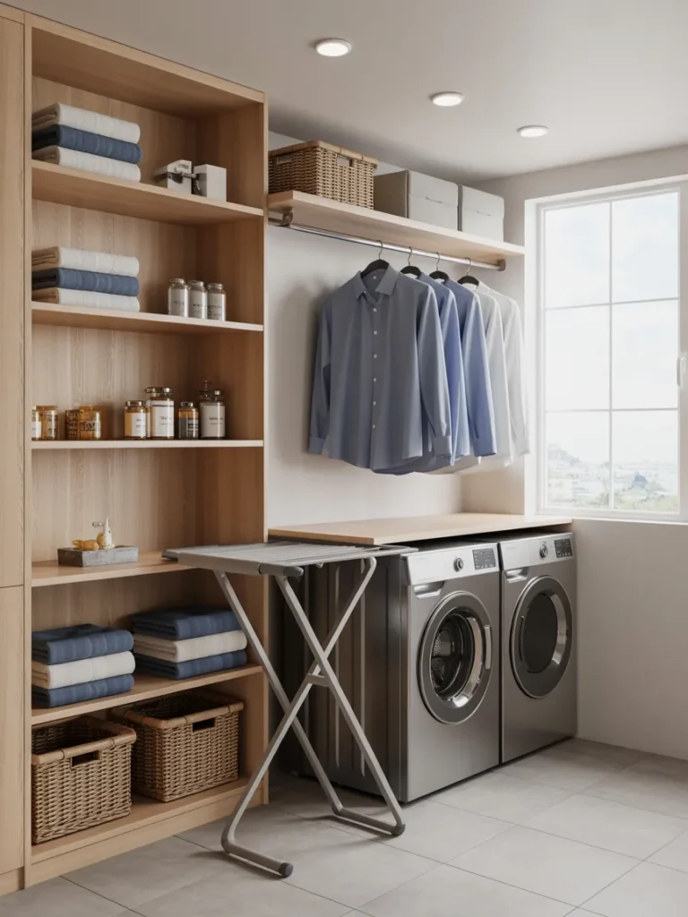 Modern Open Shelf Laundry