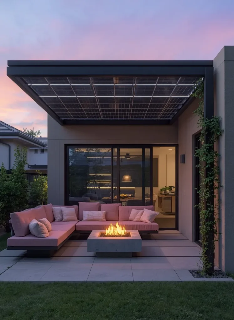  Modern Solar-Panel Pergola Design