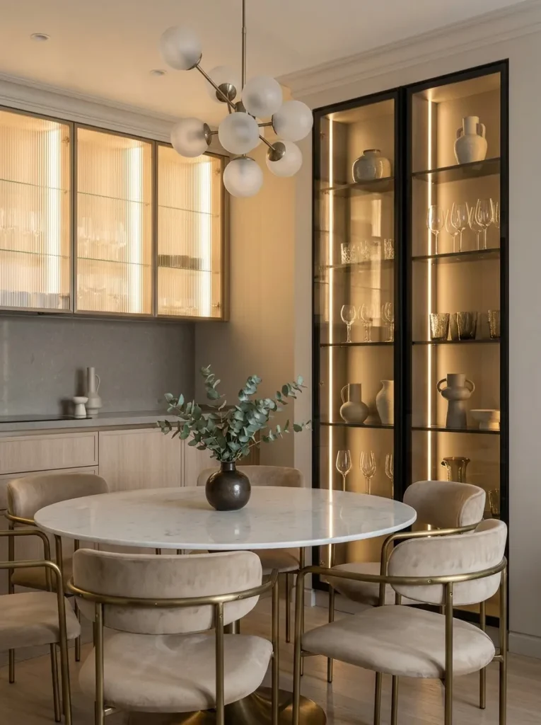 Modern Marble Dining Space