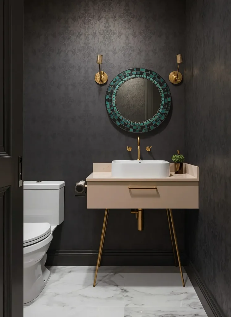 Moody Damask Wallpaper