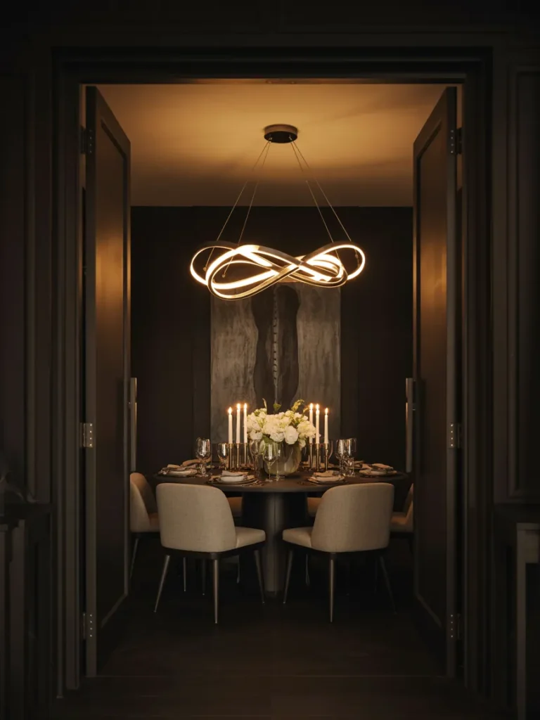 Moody Luxury Dining Entrance