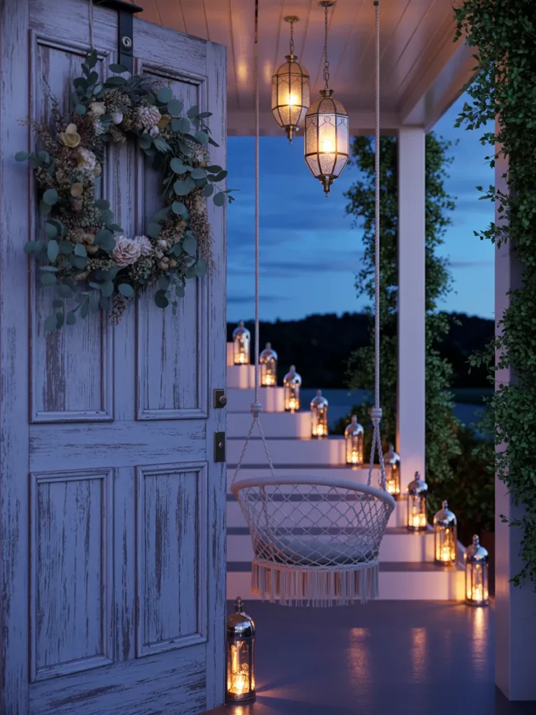 Moroccan Lantern Twilight Porch