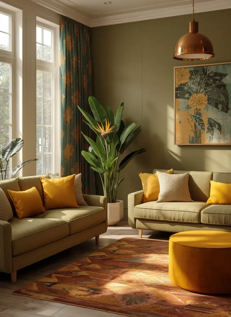 Olive Green Sunny Corner