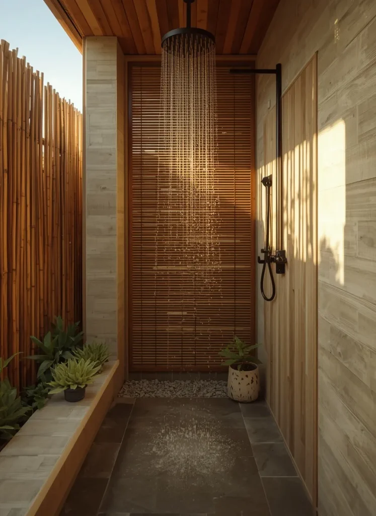 Outdoor Shower Corner