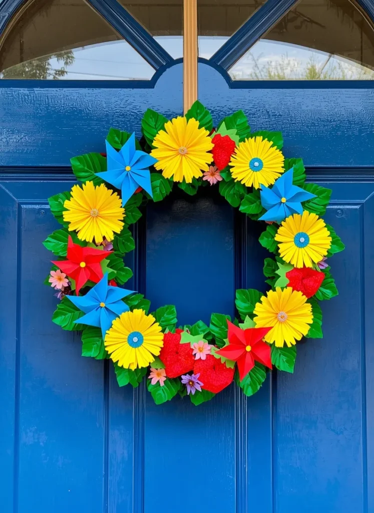 Paper Strawberry Summer Wreath