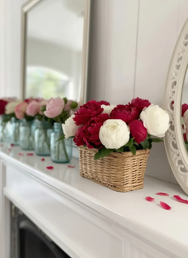 Peony Mason Jar Blooms