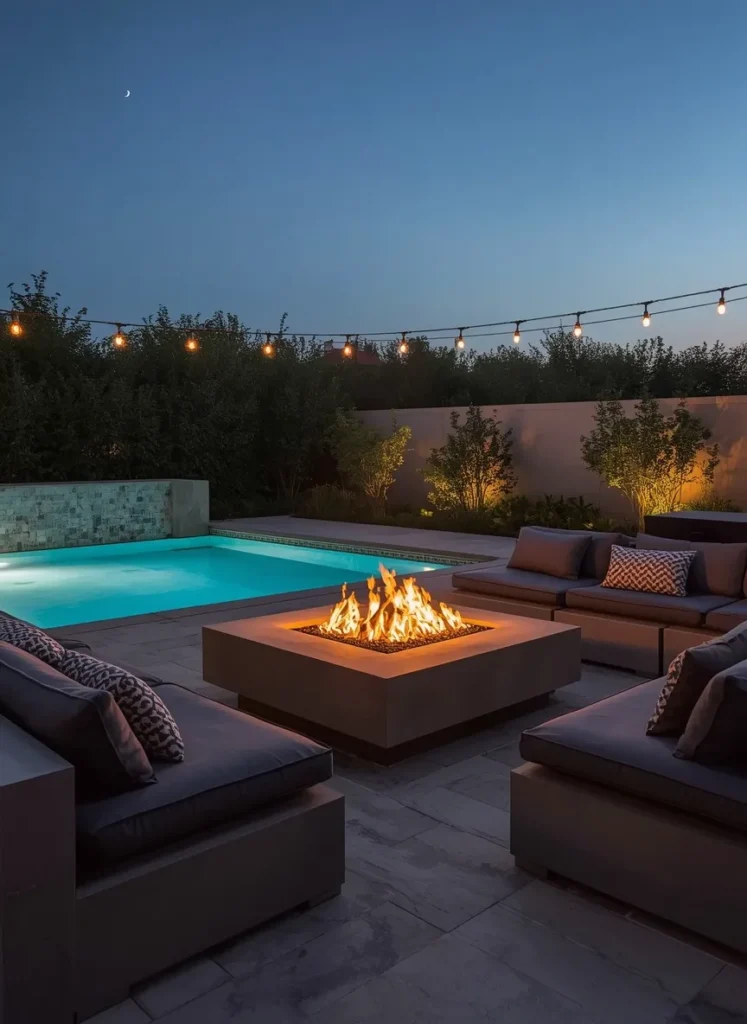 Poolside Fire Pit