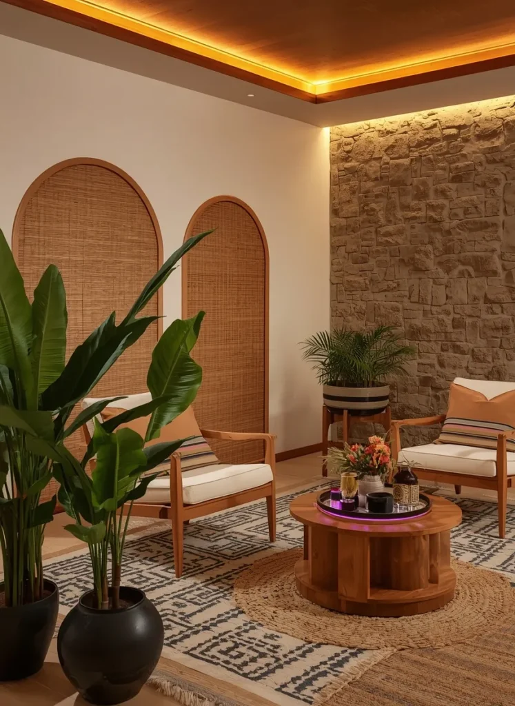 Rattan Arched Panel Lounge