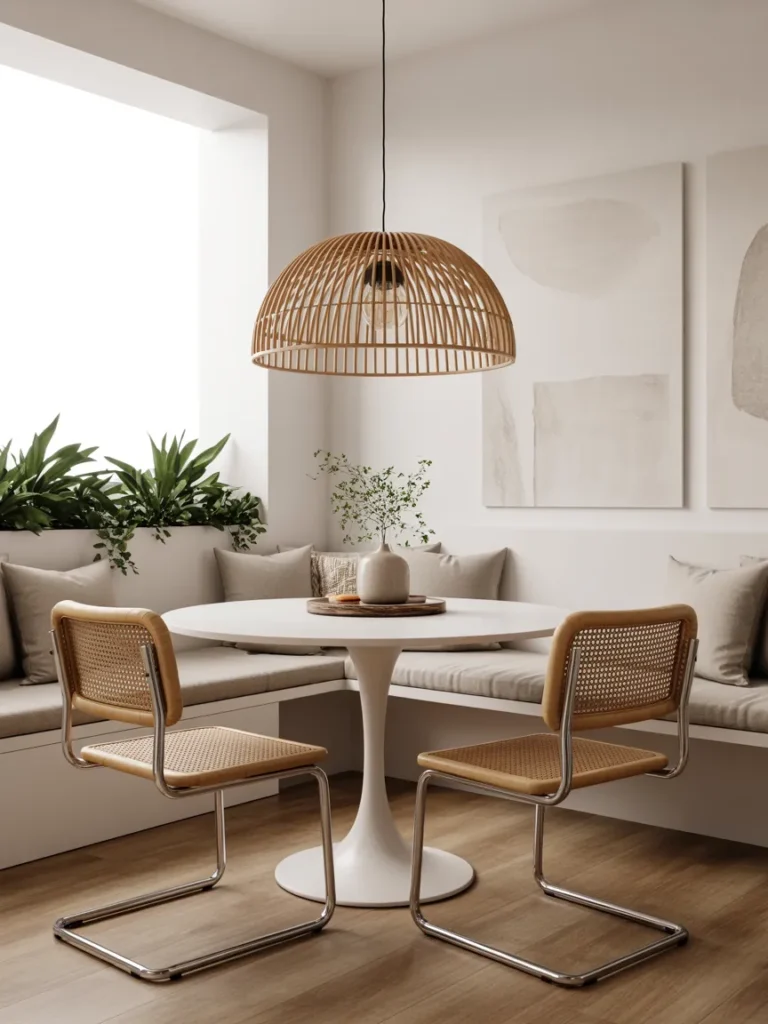 Rattan Pendant Dining Corner