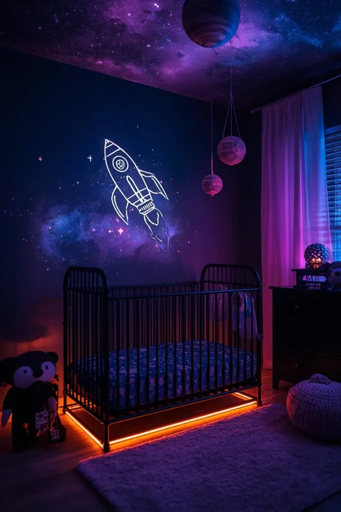 Rocket Galaxy Baby Boy Nursery
