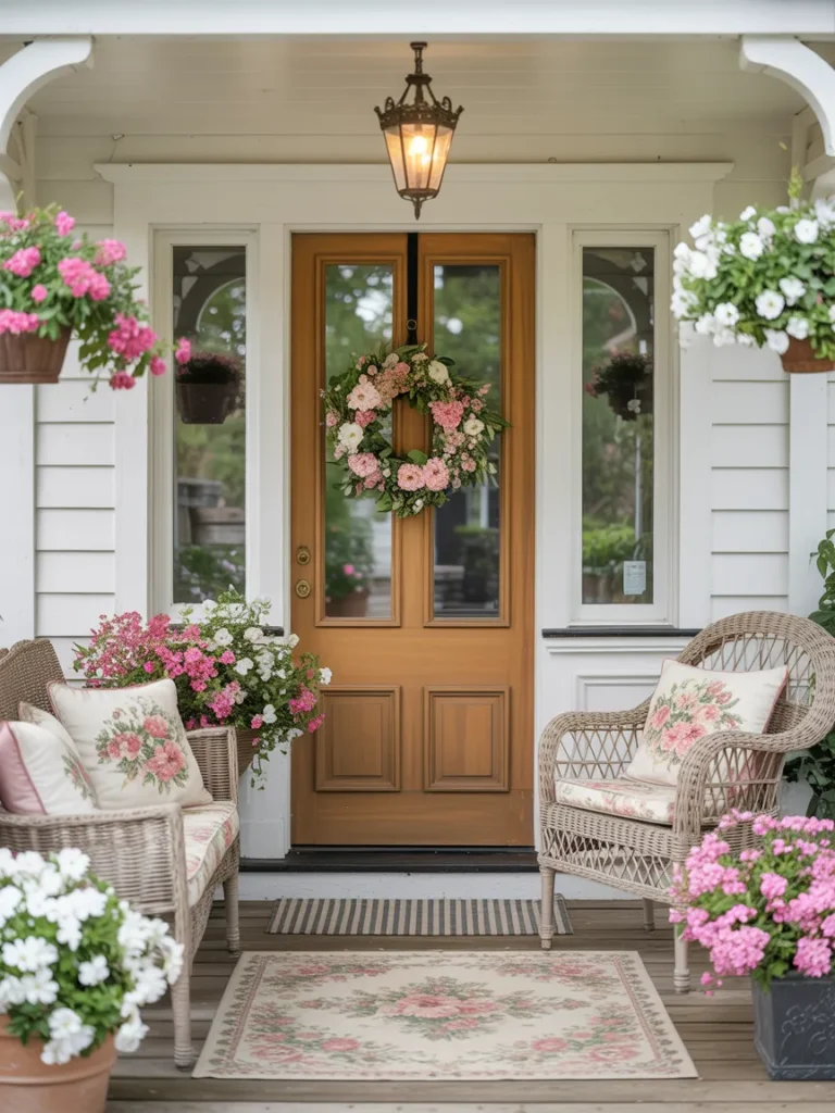 Romantic Floral Cottage Entry