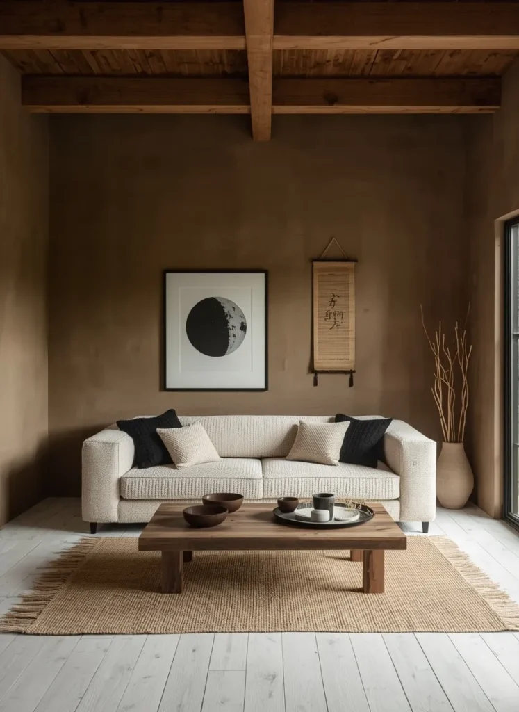 Rustic Beam Moon Art Sofa