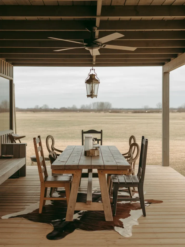 Rustic Farmhouse Dining Porch