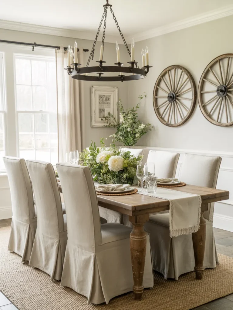 Rustic Farmhouse White Dining