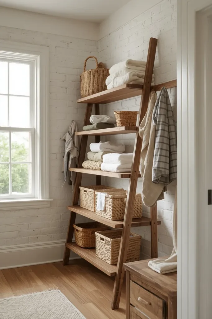 Rustic Ladder Shelf