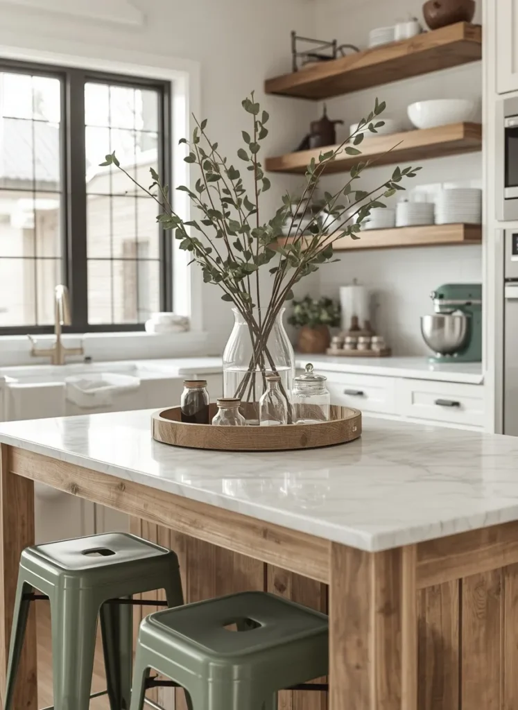 Rustic Wood Island Decor