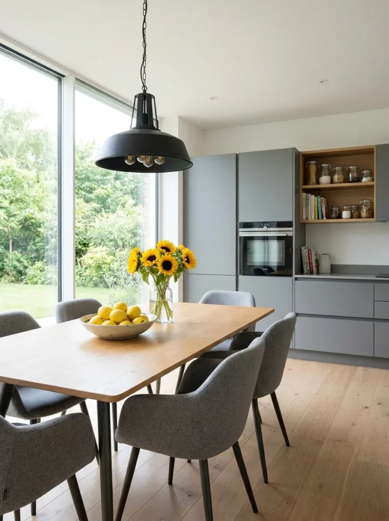 Sleek Grey Modern Dining
