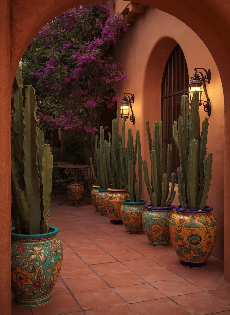 Talavera Pottery Patio Display