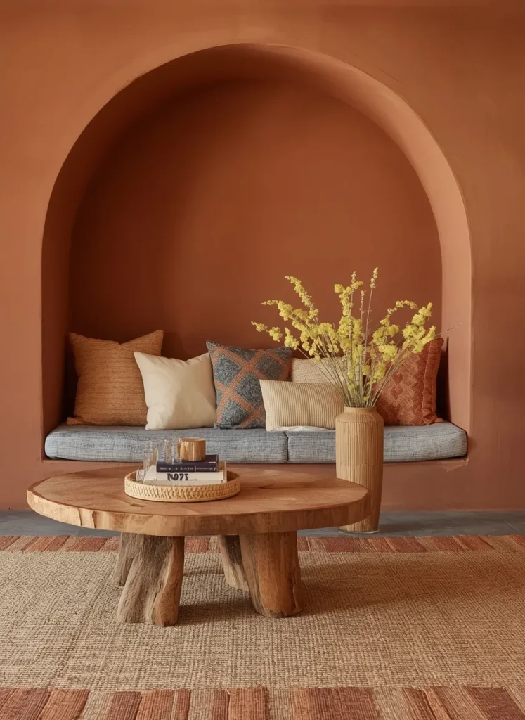 Terracotta Arch Alcove Bench