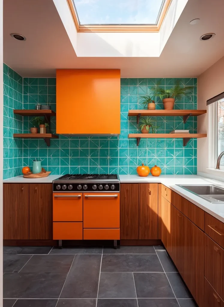 Turquoise Tile Orange Range