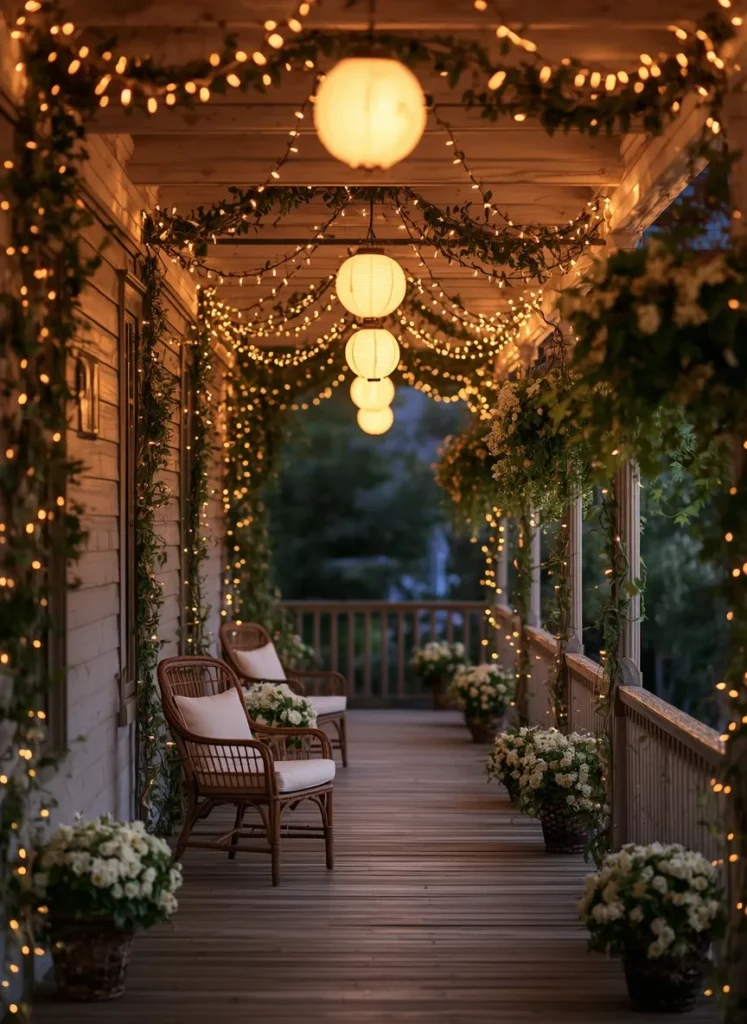 Twinkling Vine Porch