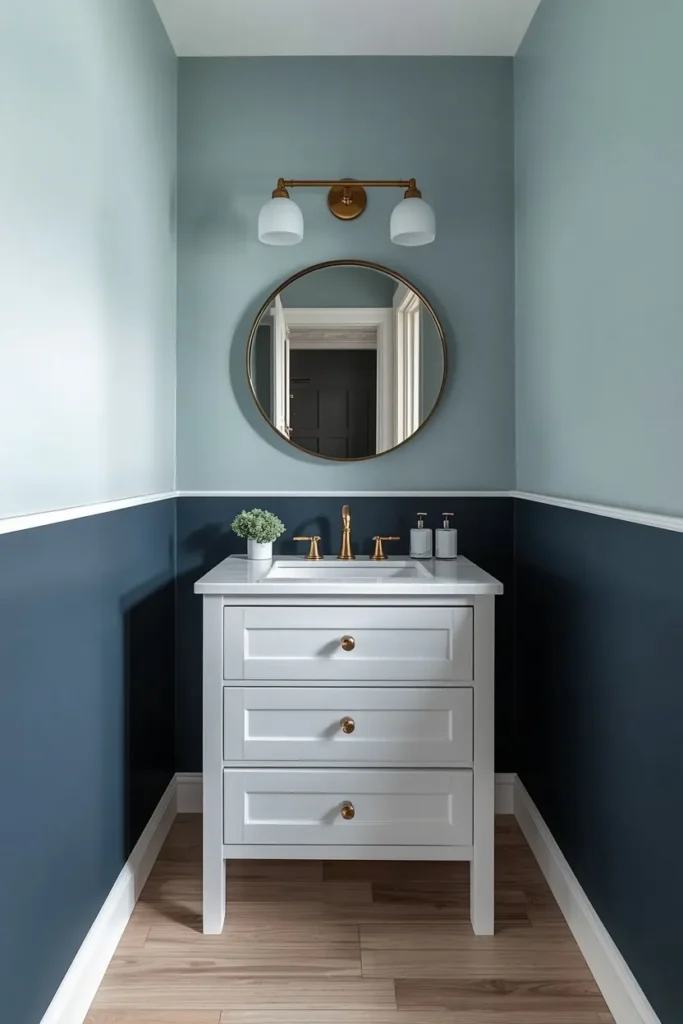 Two-Tone Blue Walls