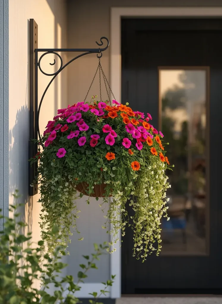 Vibrant Hanging Petunia Basket