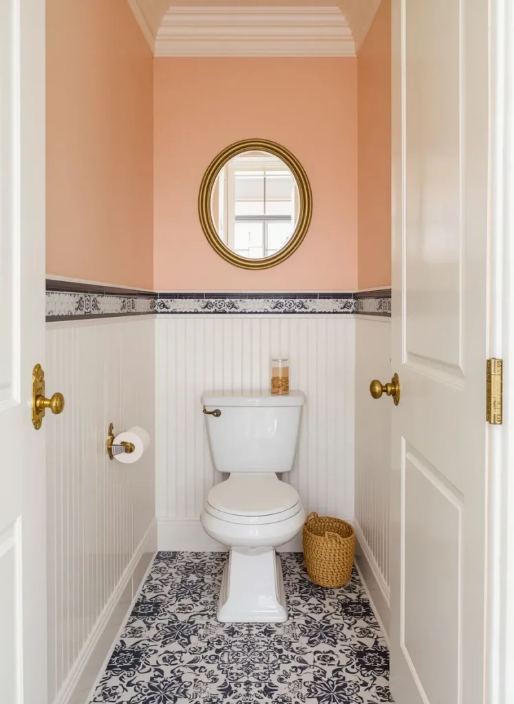Vintage Peach Tile Accent