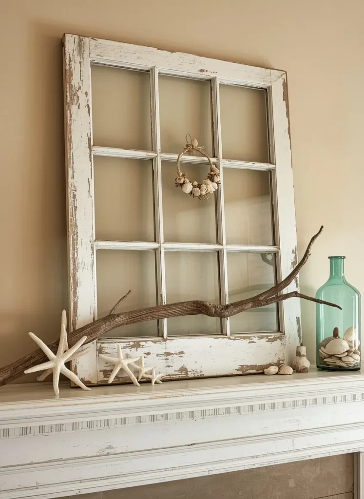 Vintage Shabby Beach Mantel