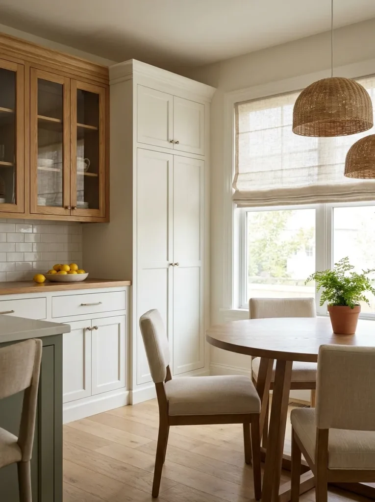 Warm Two-Tone Dining Corner