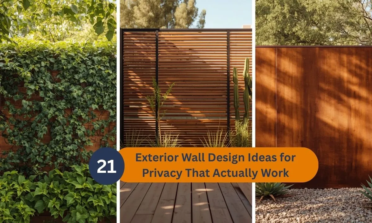 exterior wall design ideas privacy