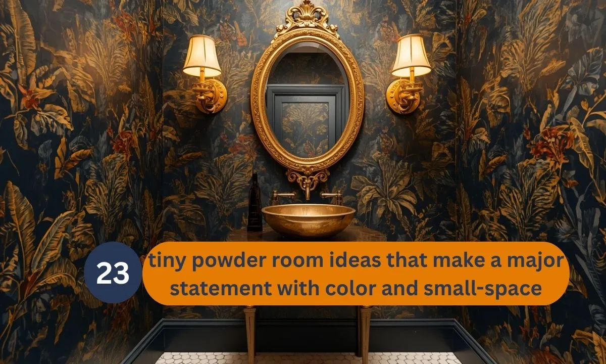 tiny powder room ideas major statement