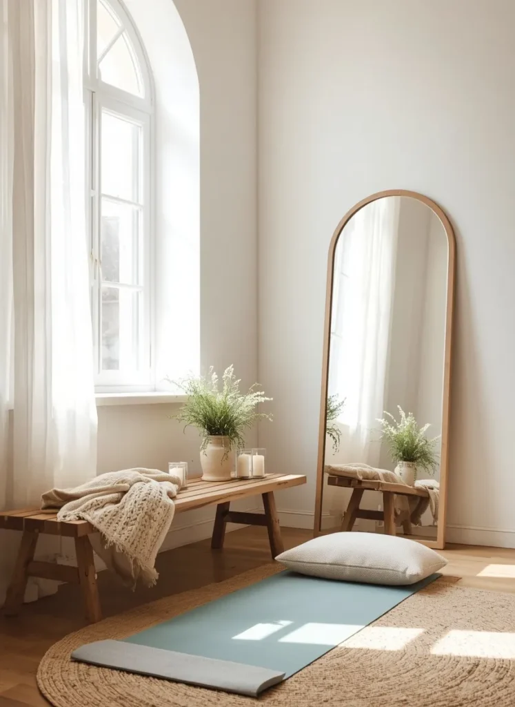 Arched Mirror Sunlit Nook