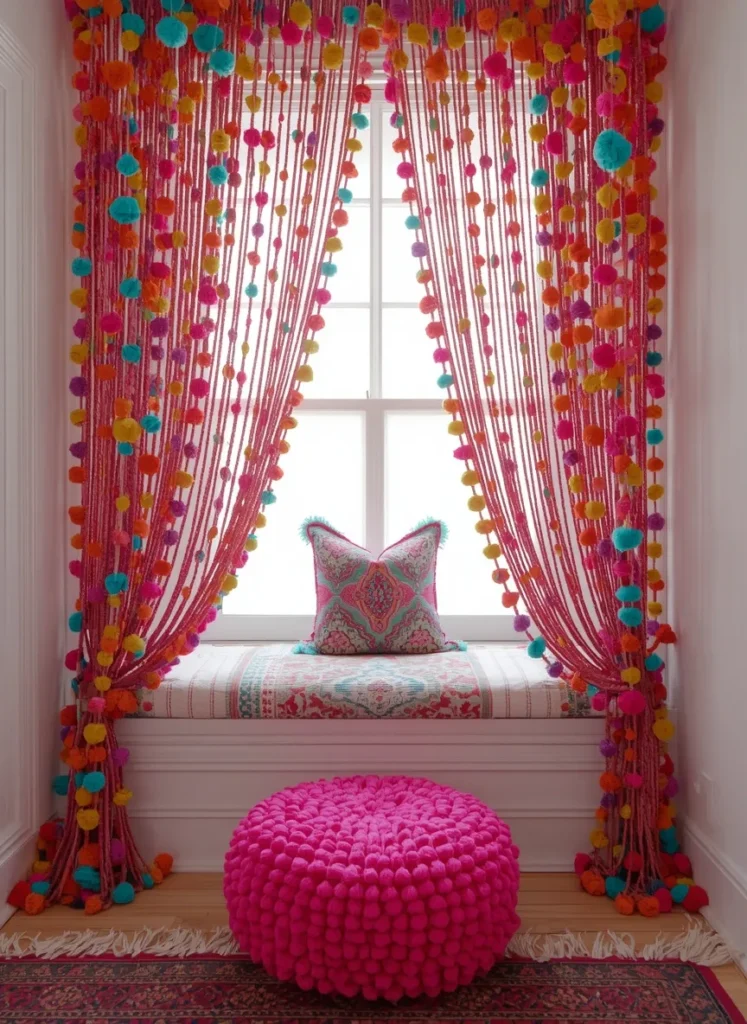 Boho Pom Pom Reading Nook