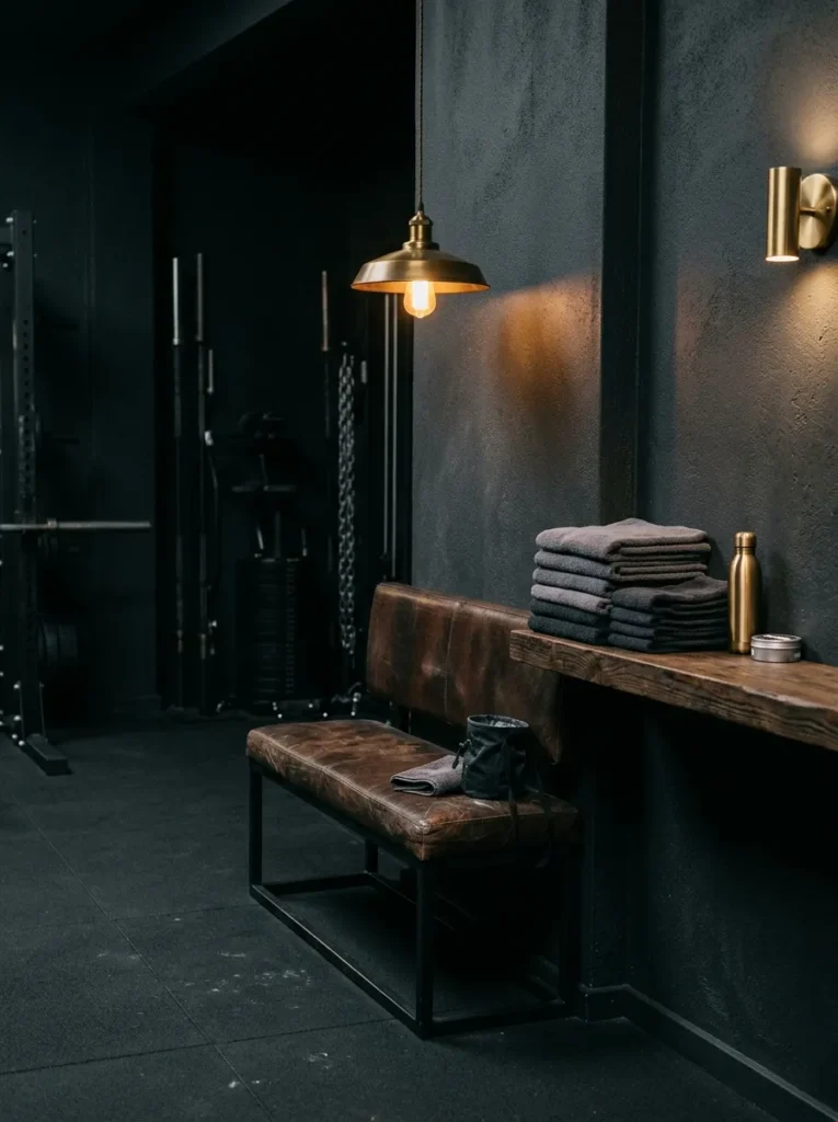 Dark Moody Home Gym